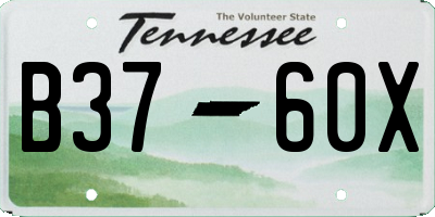 TN license plate B3760X