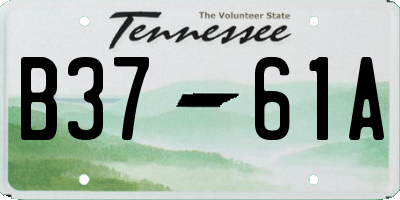 TN license plate B3761A