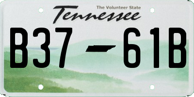 TN license plate B3761B