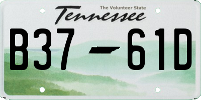 TN license plate B3761D