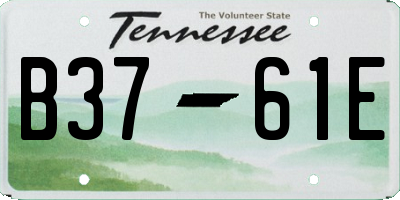TN license plate B3761E