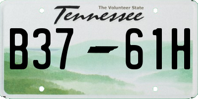 TN license plate B3761H