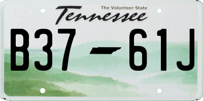 TN license plate B3761J