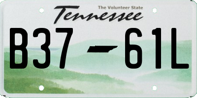 TN license plate B3761L