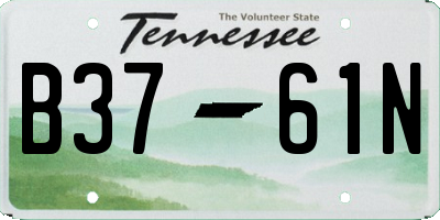 TN license plate B3761N