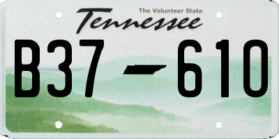 TN license plate B3761O