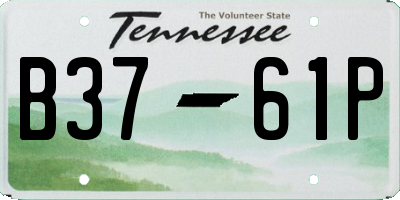TN license plate B3761P