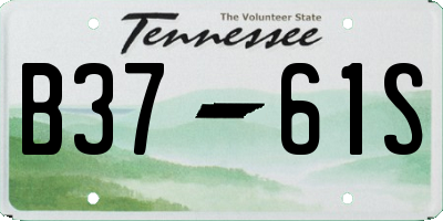 TN license plate B3761S