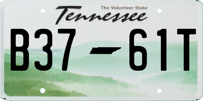 TN license plate B3761T