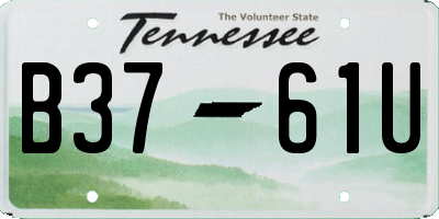 TN license plate B3761U