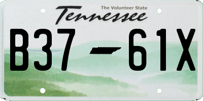 TN license plate B3761X