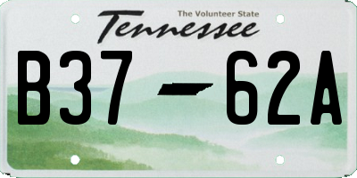 TN license plate B3762A