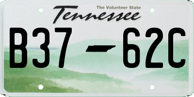 TN license plate B3762C