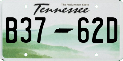 TN license plate B3762D