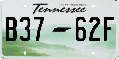 TN license plate B3762F
