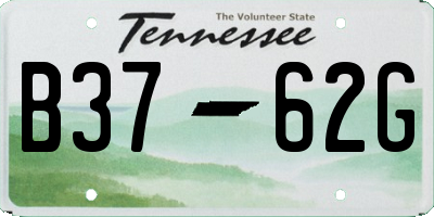 TN license plate B3762G
