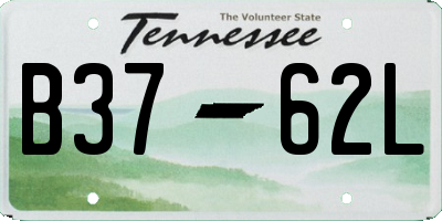TN license plate B3762L
