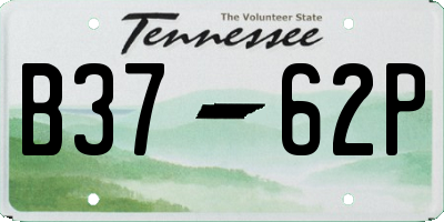 TN license plate B3762P