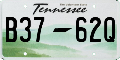 TN license plate B3762Q