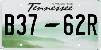 TN license plate B3762R