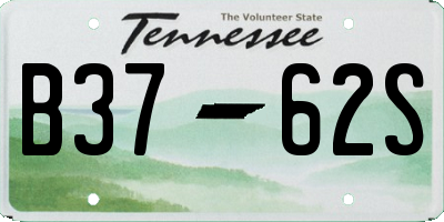 TN license plate B3762S