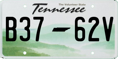 TN license plate B3762V