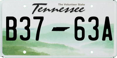 TN license plate B3763A