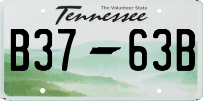 TN license plate B3763B