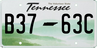 TN license plate B3763C