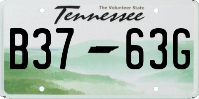 TN license plate B3763G