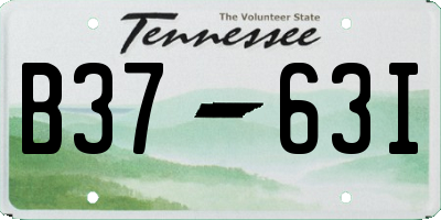 TN license plate B3763I