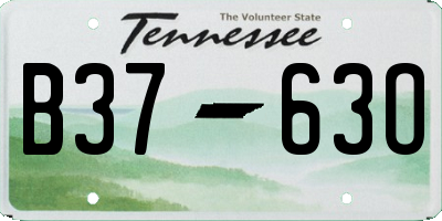 TN license plate B3763O