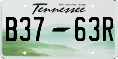 TN license plate B3763R