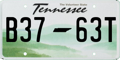 TN license plate B3763T