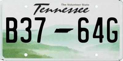 TN license plate B3764G
