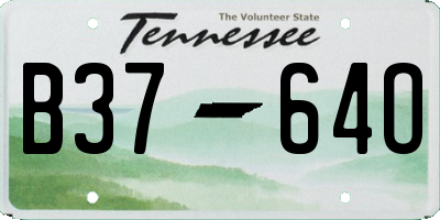 TN license plate B3764O