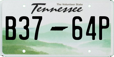 TN license plate B3764P