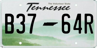TN license plate B3764R