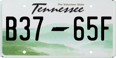 TN license plate B3765F