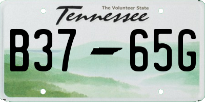 TN license plate B3765G