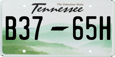 TN license plate B3765H