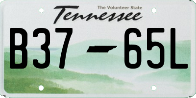 TN license plate B3765L