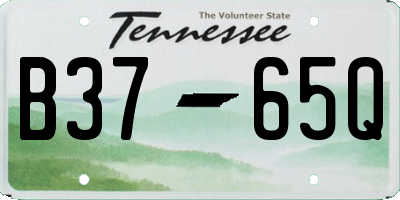 TN license plate B3765Q