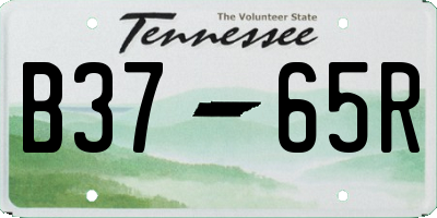 TN license plate B3765R