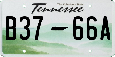 TN license plate B3766A