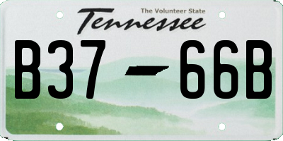 TN license plate B3766B
