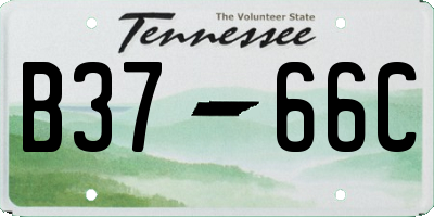 TN license plate B3766C