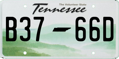 TN license plate B3766D