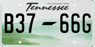 TN license plate B3766G