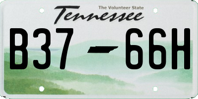 TN license plate B3766H